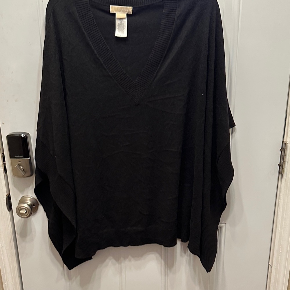 Michaels Classic Black V-Neck Poncho